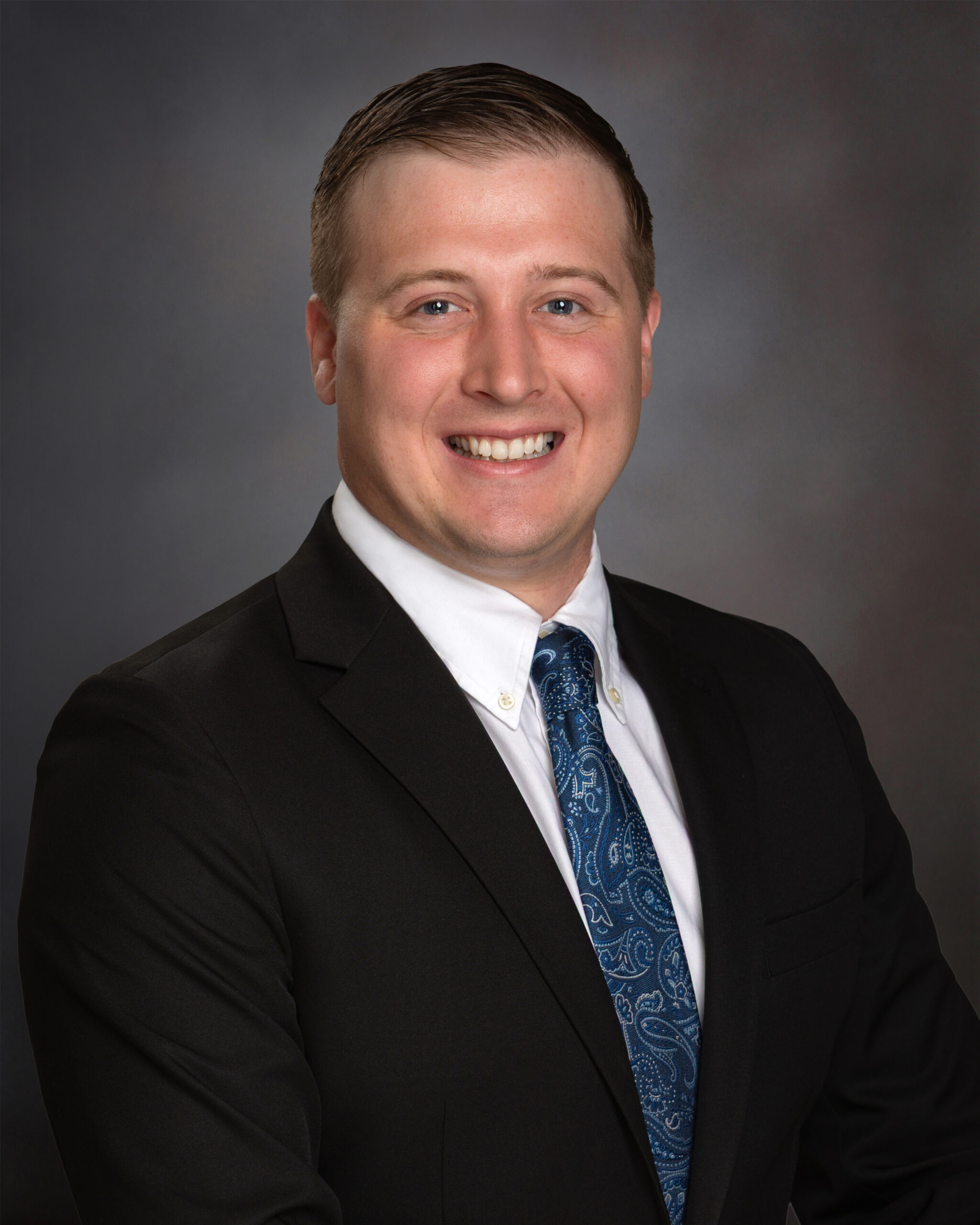 Professional headshot of James DeRouchey, Wealth Advisor at Bennington State Bank, specializing in wealth management, retirement planning, and investment services.